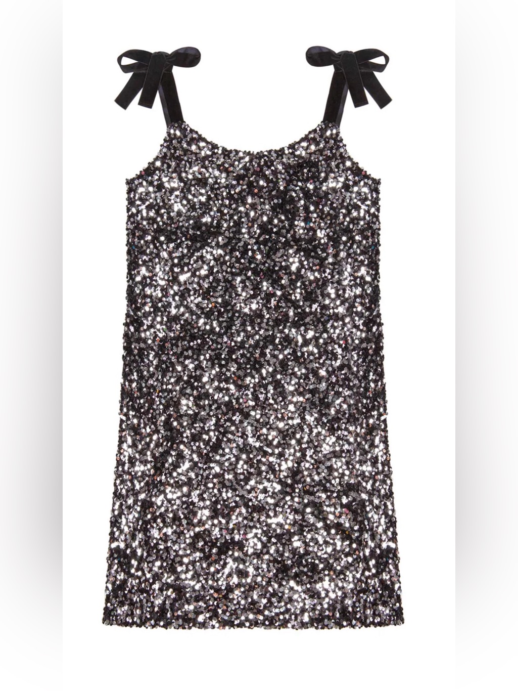 Wray Sonia Sequin Mini Dress Black Silver Tie Strap Party Dress 3xl